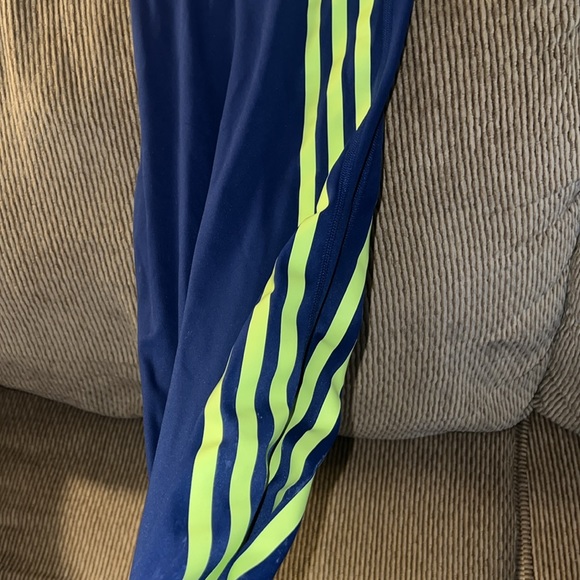 Adidas Multi Colored Blue Athletic Leggings Size XL - Picture 7 of 8